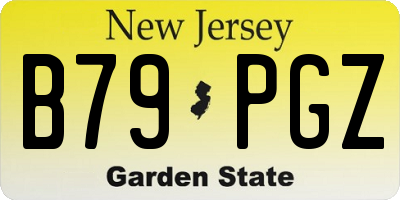 NJ license plate B79PGZ
