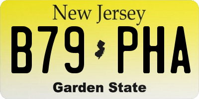 NJ license plate B79PHA