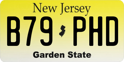NJ license plate B79PHD