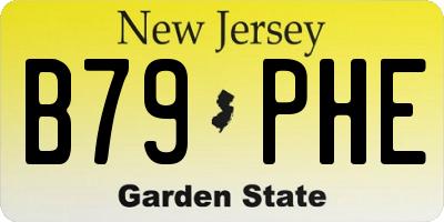 NJ license plate B79PHE
