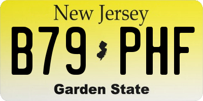 NJ license plate B79PHF