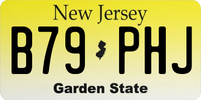 NJ license plate B79PHJ