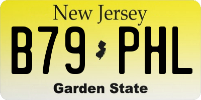 NJ license plate B79PHL