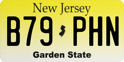 NJ license plate B79PHN