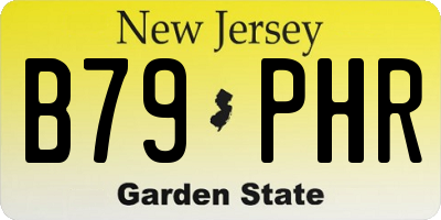NJ license plate B79PHR
