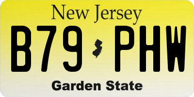 NJ license plate B79PHW