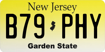 NJ license plate B79PHY