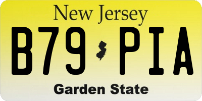 NJ license plate B79PIA