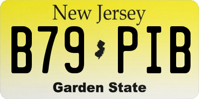 NJ license plate B79PIB