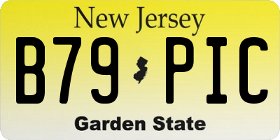 NJ license plate B79PIC
