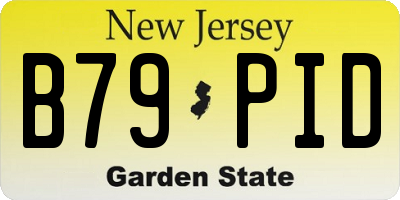 NJ license plate B79PID