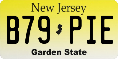 NJ license plate B79PIE