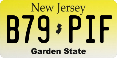 NJ license plate B79PIF