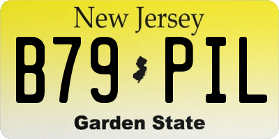 NJ license plate B79PIL