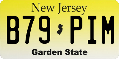 NJ license plate B79PIM