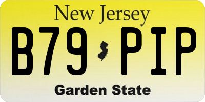 NJ license plate B79PIP