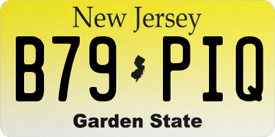 NJ license plate B79PIQ