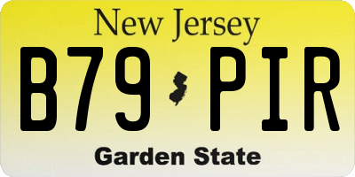 NJ license plate B79PIR