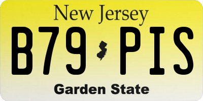 NJ license plate B79PIS
