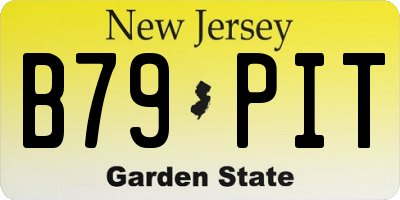 NJ license plate B79PIT