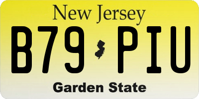 NJ license plate B79PIU