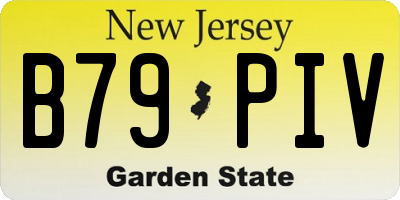 NJ license plate B79PIV