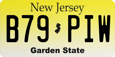 NJ license plate B79PIW