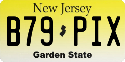 NJ license plate B79PIX