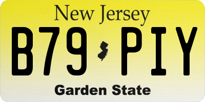 NJ license plate B79PIY