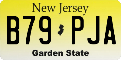 NJ license plate B79PJA