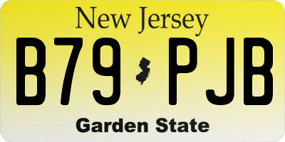 NJ license plate B79PJB