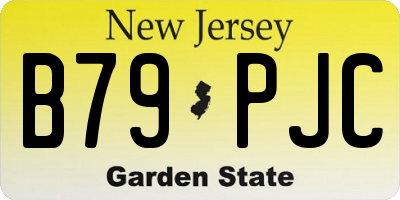 NJ license plate B79PJC