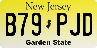 NJ license plate B79PJD