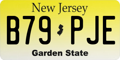 NJ license plate B79PJE