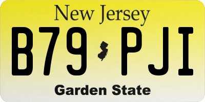 NJ license plate B79PJI