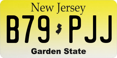 NJ license plate B79PJJ