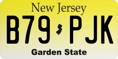 NJ license plate B79PJK