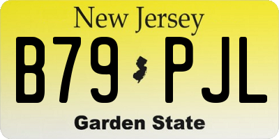 NJ license plate B79PJL