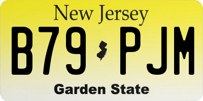 NJ license plate B79PJM