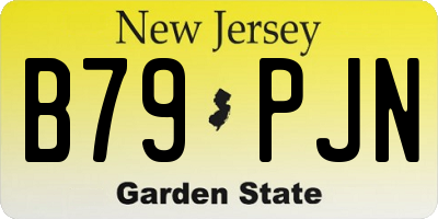 NJ license plate B79PJN