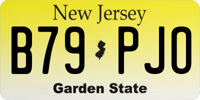 NJ license plate B79PJO