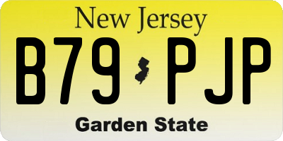 NJ license plate B79PJP