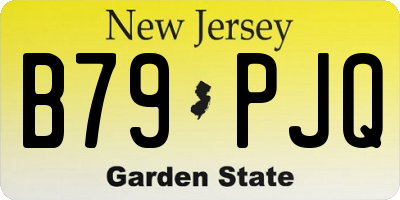NJ license plate B79PJQ