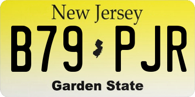 NJ license plate B79PJR