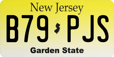 NJ license plate B79PJS