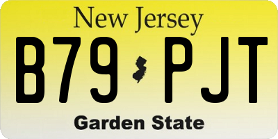 NJ license plate B79PJT