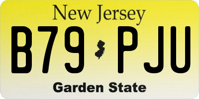 NJ license plate B79PJU