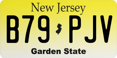 NJ license plate B79PJV