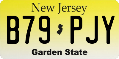 NJ license plate B79PJY