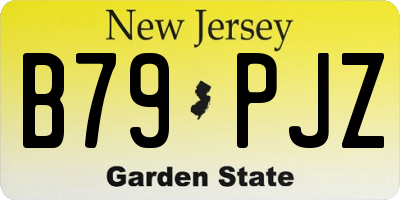 NJ license plate B79PJZ
